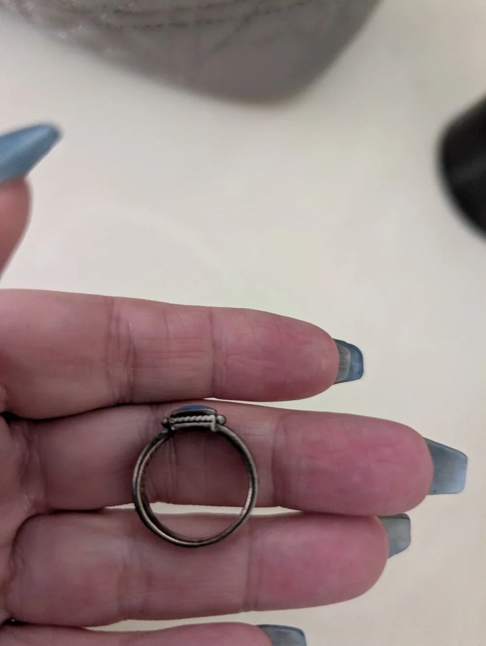 Southwest Turquoise Sterling Silver Ring Size 5.5